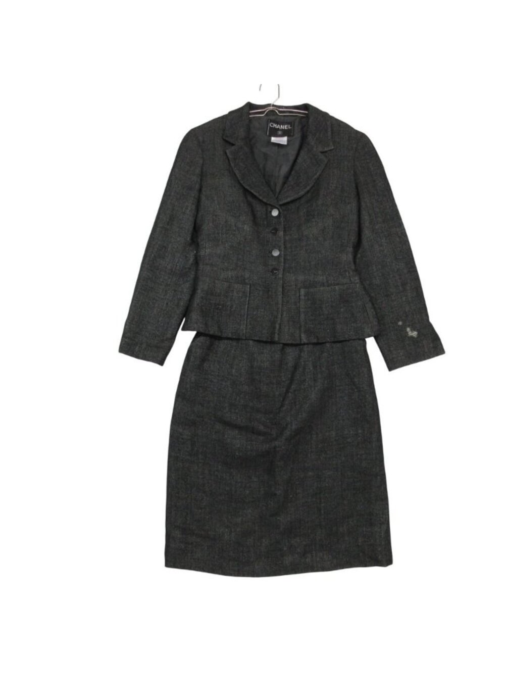 Chanel Suits Vintage Skirt Dark Gray